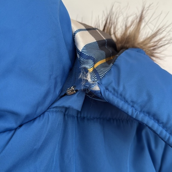 Dollhouse Blue Puffer Winter Jacket With Faux Fur Trim Hood - Picture 11 of 11